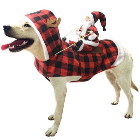Costume de Père Noël pour chien, vêtements de Noël pour animaux de compagnie, costume de cosplay, déguisement de fête
