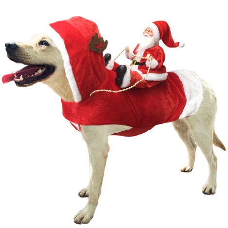 Costume de Père Noël pour chien, vêtements de Noël pour animaux de compagnie, costume de cosplay, déguisement de fête
