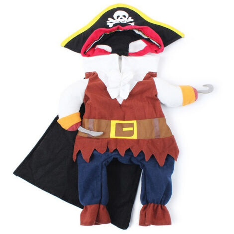 Costume de pirate drôle et durable pour chien et chat en polyester (Taille S)
