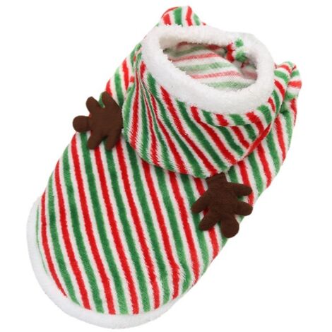 Costume d'élan pour chien et chat - Vêtements rayés - Sweat à capuche - Costume de Noël