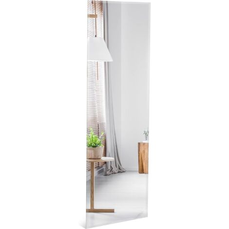 COSTWAY 110x38cm Ganzkoerperspiegel Wandspiegel Türspiegel Haengespiegel Spiegel für Garderobe Schlafzimmer Wohnzimmer