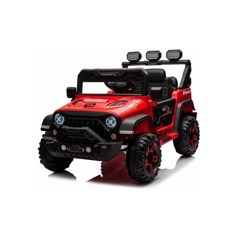 12V Voiture Électrique Enfant avec Télécommande 2,4G, Véhicule Électrique avec Musique & Lumières led, Démarrage Lent & 3 Vitesses, Charge 30kg pour