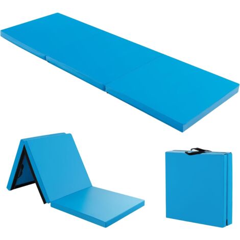 COSTWAY 180 x 60 x 5 cm Weichbodenmatte klappbar, Gymnastikmatte tragbar, Yogamatte wasserabweisend, Turnmatte rutschfest, Klappmatte, Fitnessmatte