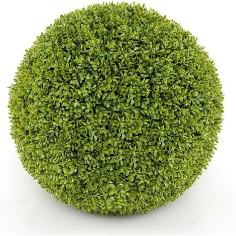COSTWAY 2 Boules de Buis Artificielles 39 cm Résistantes aux UV, Plantes en Boules de Faux Sphères Végétales, Décoratives pour Intérieur Extérieur de Porche Balcon Jardin Mariage, Vert