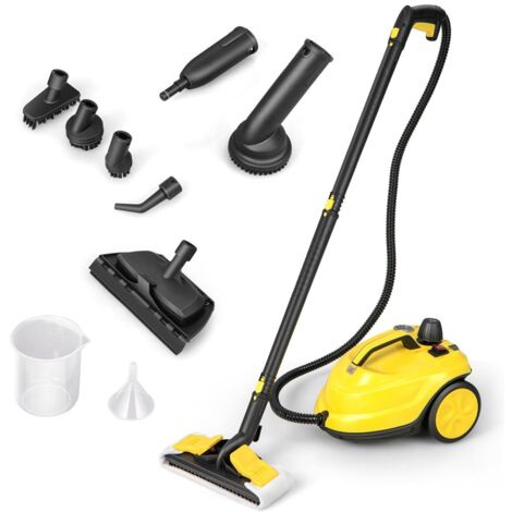 COSTWAY 2000W Rolling Steam Mop Hand Held Cleaner Steamer Floor Carpet Wash Window