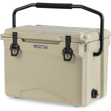 COSTWAY 21L Isolierbox Kühlbox tragbar, Wärmebehälter mit Flaschenöffner und Griff, Thermobox Speisetransportbehälter für Camping Picknick