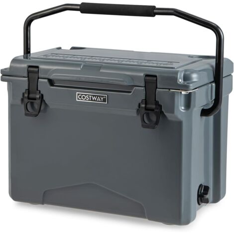 COSTWAY 21L Isolierbox Kühlbox tragbar, Wärmebehälter mit Flaschenöffner und Griff, Thermobox Speisetransportbehälter für Camping Picknick
