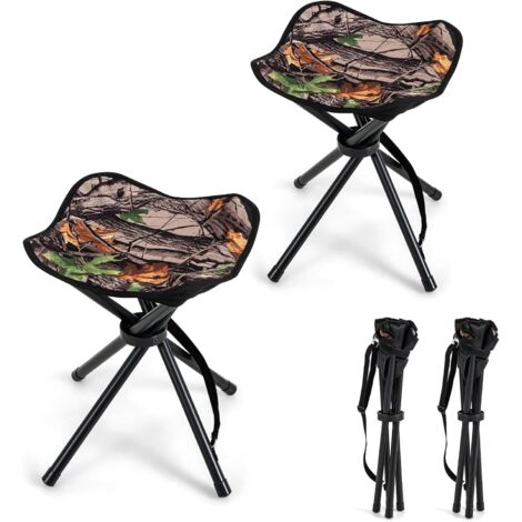 COSTWAY 2er Set Klapphocker, Campinghocker faltbar leicht, Dreibeinhocker mit Schultergurt, tragbarer Camping Hocker bis 150 kg belastbar, Angelhocker für Camping, Wandern, Jagen, Angeln, Reisen
Marke
