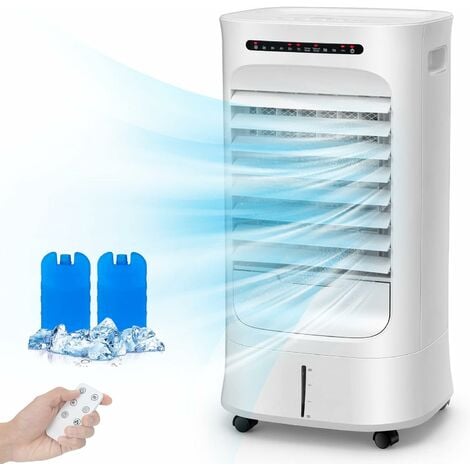 Luftkühler Klimagerät Ventilator Lüfter Windmaschine Luftbefeuchter 2 Kühlakkus 