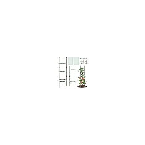 Sostegno Per Piante Relaxdays Set Da 4 Supporti Per Rampicanti, HxLxP 120x32x32 Cm Graticolato Per Piante E Rose Metallo E Plastica Verde 85168160 Sostegni Verdi Per Piante - 6
