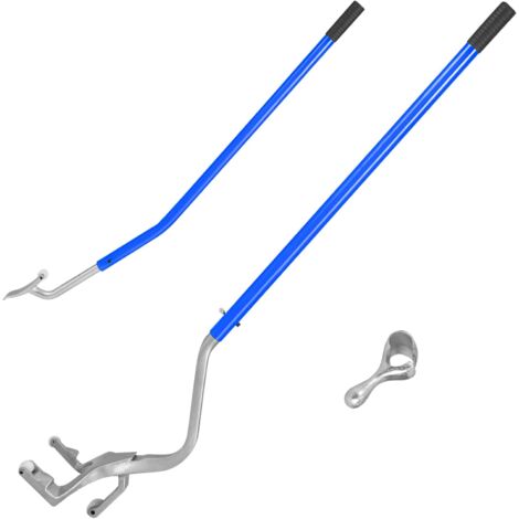 COSTWAY 3 Stück Reifenmontage Demontagewerkzeug, für 44-62 cm Reifen, Werkzeug Reifenwechseln, Reifenwerkzeug Demontagehebel Wulsthalter Montierhebel, für Autoreparatur, Stahl (Blau)