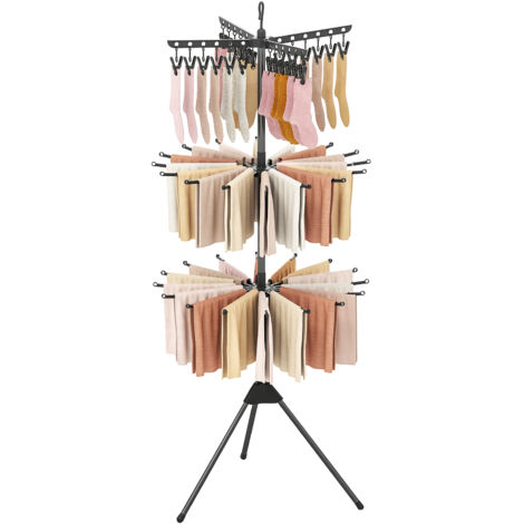 COSTWAY 3-Tier Folding Clothes Drying Rack 178cm Tripod Laundry Drying Rack