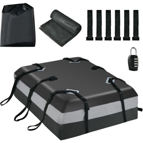 COSTWAY 424L Large Car Roof Top Rack Luggage Carrier Bag Storage Bag-Black
