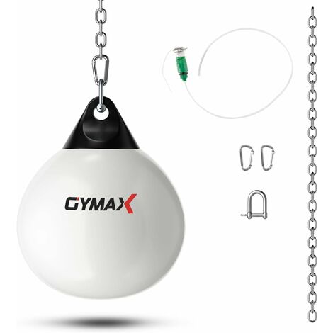 COSTWAY Ø45 cm Wasserboxsack, 50 kg Boxing Punching Bag mit Verstellbarer Metallkette, Sicherheitsschnallen & Wasserschlauch, Punchingsack für Erwachsene & Kinder