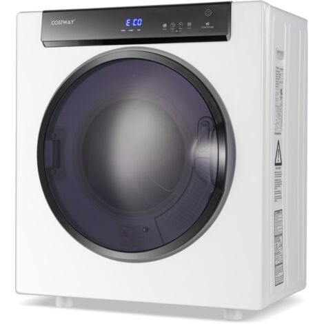 COSTWAY 4KG Compact Dryer 1400W Electric Clothes Dryer w/3 Heating Options-White