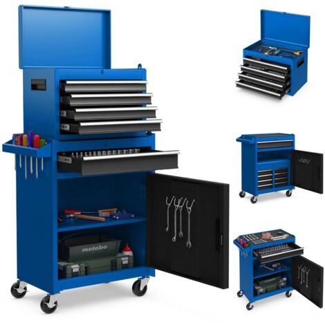 COSTWAY 5-Drawer Rolling Tool Chest High Capacity Tool Storage Cabinet w/ Lockable Wheel