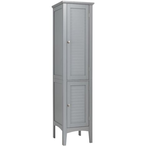 COSTWAY 5-Tier Bathroom High Cabinet Tall Narrow Storage Cabinet Organizer