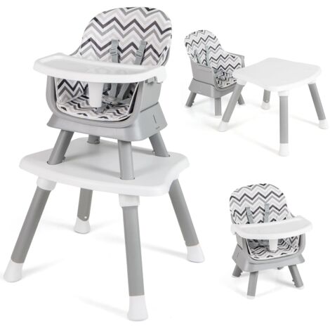 COSTWAY 6-in-1 Baby High Chair Convertible Infant Feeding Chair