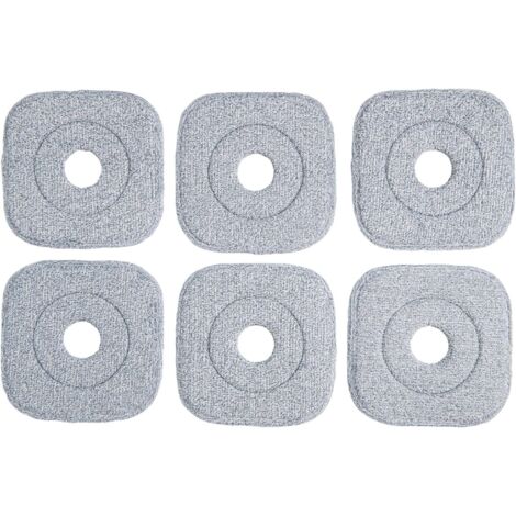 COSTWAY 6 Panni per Mocio in Microfibra Riutilizzabili, Panni per Spazzare a Secco e Panni per Mocio Umido di Ricambio, Compatibili con Mop Spazzolatori (6 Panni)