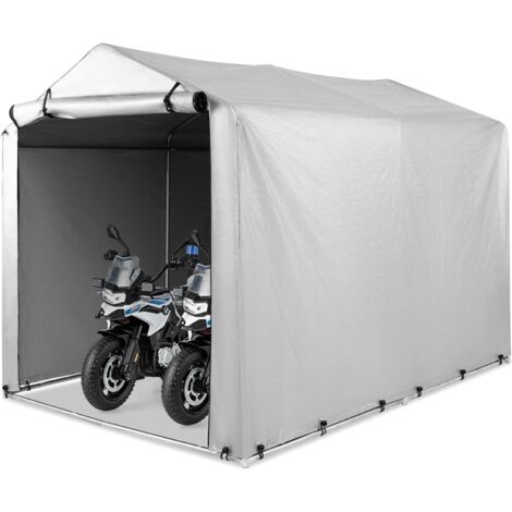 Costway – Abri à vélos extérieur 160 x 218 x 164 cm – Acier galvanisé résistant – Housse PE 170G – Porte enroulable pour accès facile – Abri polyvalent jardin