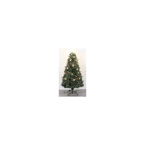 COSTWAY Albero di Natale con Luci e Fibra Ottica 150/180 cm, Albero di Natale Artificiale Innevato (150 CM)
