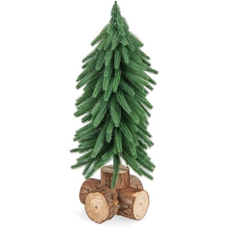 COSTWAY Albero di Natale da Tavolo da 40 cm, Mini Albero di Natale Artificiale con 200 Punte e Base in Legno Massello, Mini Albero di Natale da Tavolo per Casa, Ufficio e Negozio