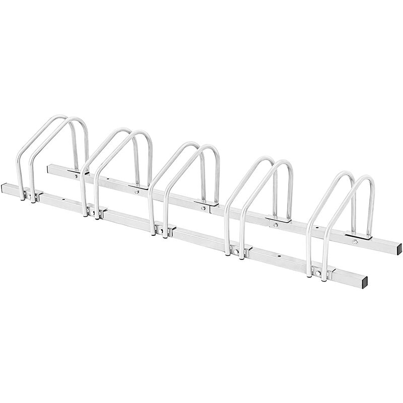 

Aparcabicicletas para 5 Bicicletas, Portabicicletas para Acrobacias, Aparcabicis para Casa Jardín Pasillo Garaje (plata, 5 bicicletas) - Costway