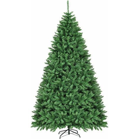 COSTWAY Árbol de Navidad Artificial con Base de Metal y Agujas de PVC Fiesta Decoración para Navidad Hogar Oficina Tienda Color Verde (Altura 275cm)