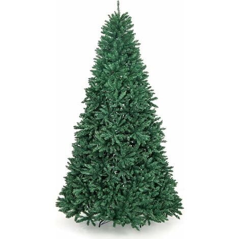 COSTWAY Arbre de Noël Artificiel 275CM à Charnière avec Support Métallique,3594 Branches Sapin Douglas PVC Décoration de Fête Vert