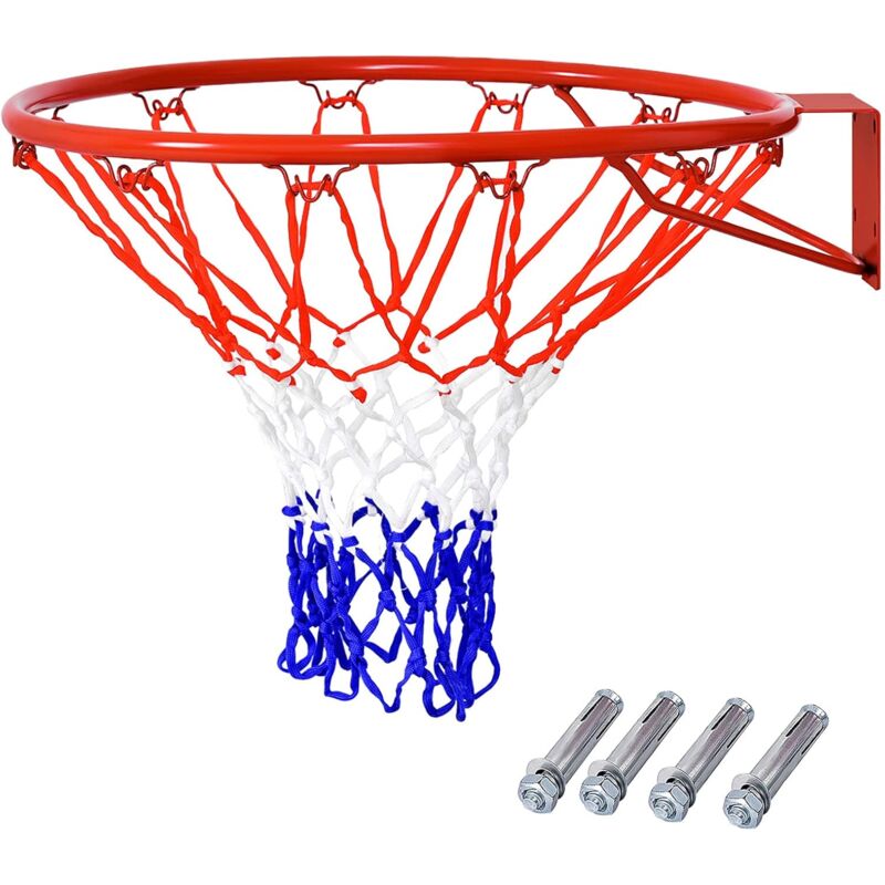

Costway - Aro de Baloncesto y Red Montado a la Pared, Canasta de Baloncesto con Red Resistente a la Intemperie