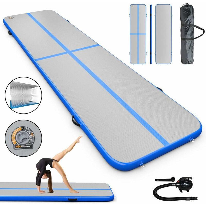 Sport Turnmatte Aerobic AirTrack Pumpe rutschfest Gymnastikmatte