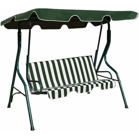 Costway – Balancelle de jardin sur pied 3 places – Toit imperméable en polyester – Structure en acier robuste – Dimensions 170x110x153 cm