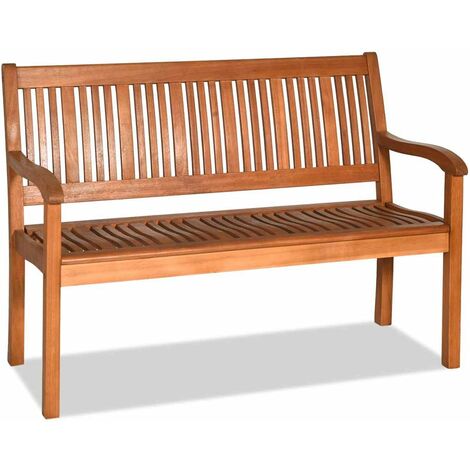 COSTWAY Banco de Jardín de Madera Carga hasta 320 kg Asiento Mueble de 126x63x91cm