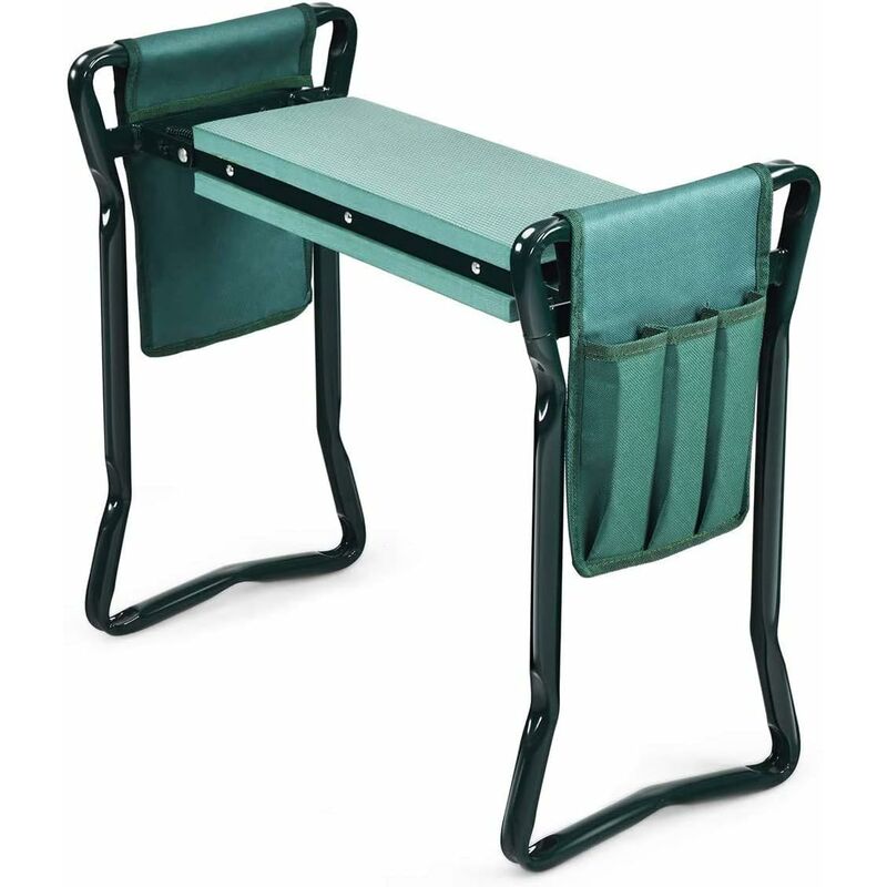 

Banco de Rodilla para Jardín Rodillas para Jardinería Taburete Plegable con 2 Bolsas de Herramientas Carga hasta 120kg - Costway