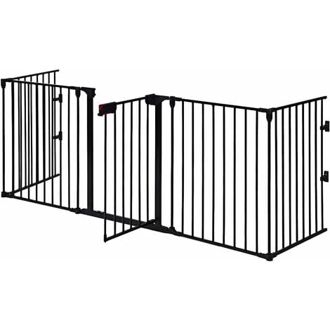 Puerta de seguridad para perros, barrera extensible portátil para perros,  barrera de malla plegable, puerta mágica para perros para cocina,  escaleras, pasillos y bebés JM