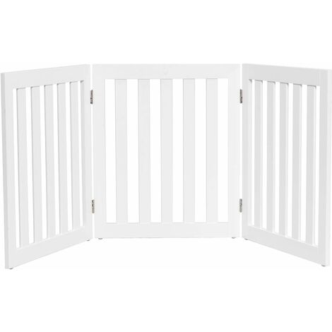 Costway – Barrière pour chien 3 panneaux en MDF – Charnières métalliques 360° – Antidérapants – Dimensions 50,5x60cm – Pliable et léger