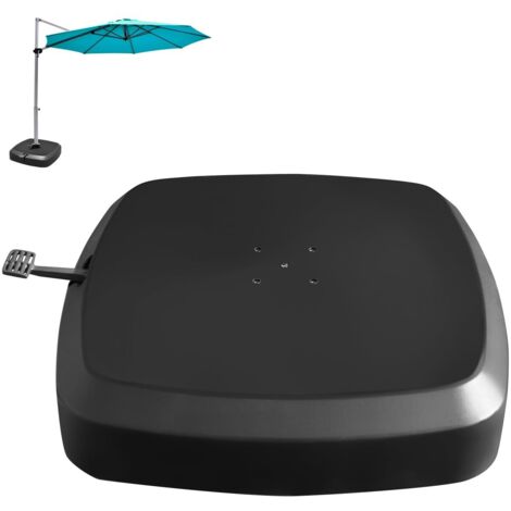 COSTWAY Base con Pedale per Ombrellone con Ruote, Base Riempita ad Acqua/Sabbia per Ombrellone, Supporto per Ombrellone Giardino, con Ripiemento ad Acqua 100 kg, Sabbia Bagnata 150 kg