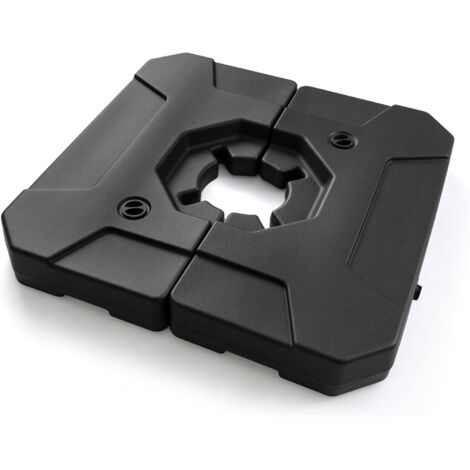 COSTWAY Base per Ombrellone da Patio 124 kg,Piastre Quadrate Pesanti in 2 Pezzi,per Giardino