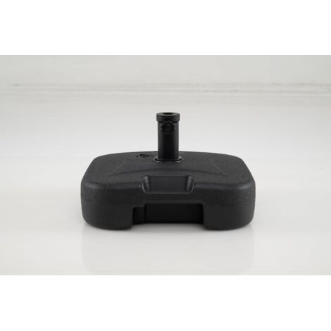 COSTWAY Base Quadrata Riempibile per Ombrellone da Patio,Supporto per Ombrellone 27 kg,3 Adattatori