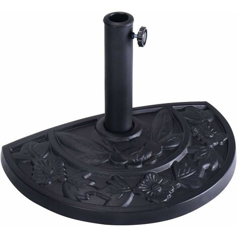 COSTWAY Base Sombrilla Soporte Playa Jardín Terraza Patio Parasol Soporte φ38mm o φ48mm Negro