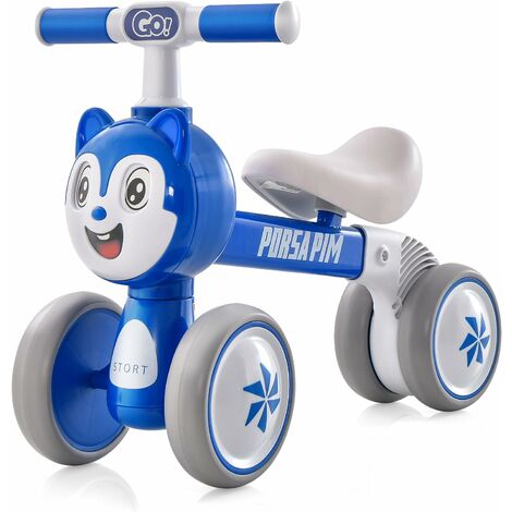 XJD Bicicletas de equilibrio para bebés, juguetes para bebés de 1 año,  niños y niñas de 10 meses a 24 meses, bicicleta infantil sin pedales, 4  ruedas