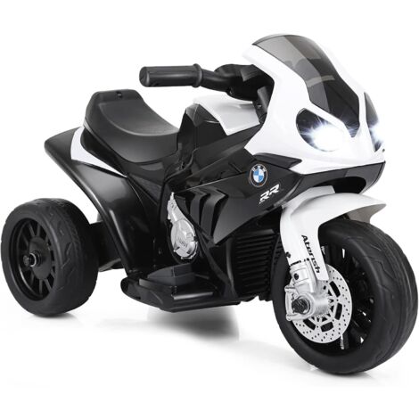 COSTWAY BMW Moto Montable para Niños, Motocicleta con 3 Ruedas para Niños y Niñas, Alimentada a Batería 6 V (Negro)