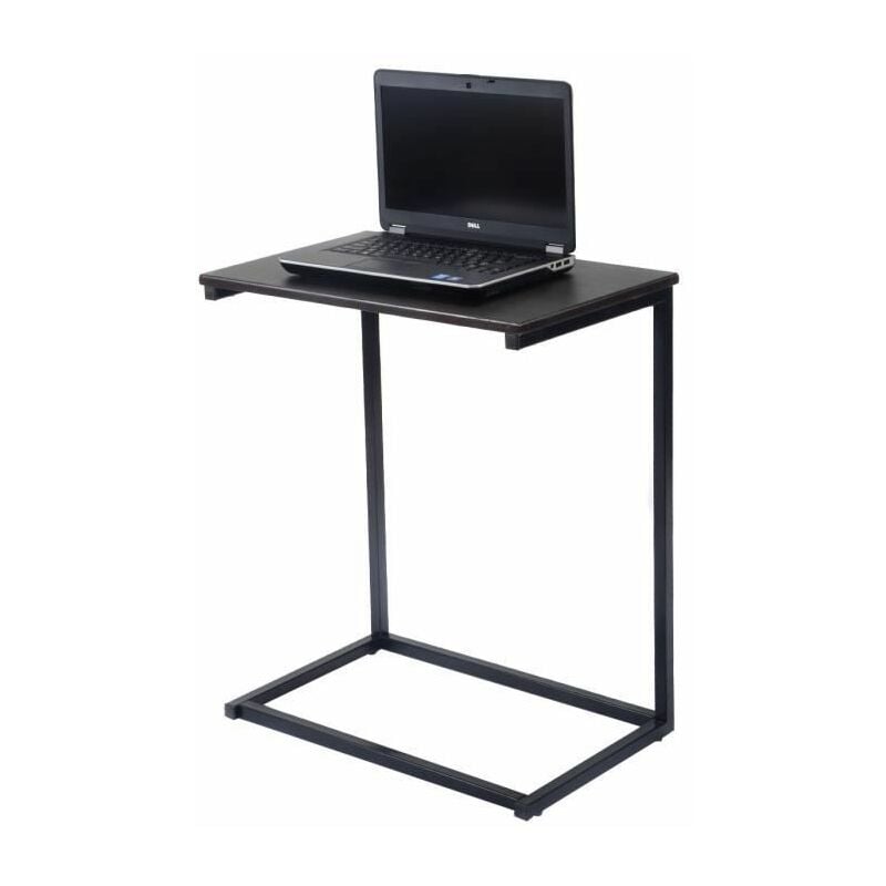 costway - bureau informatique table d'ordinateur meuble de bureau en bois mdf pour le travail, dessin, lecture 55 x 35 x 65 cm noyer