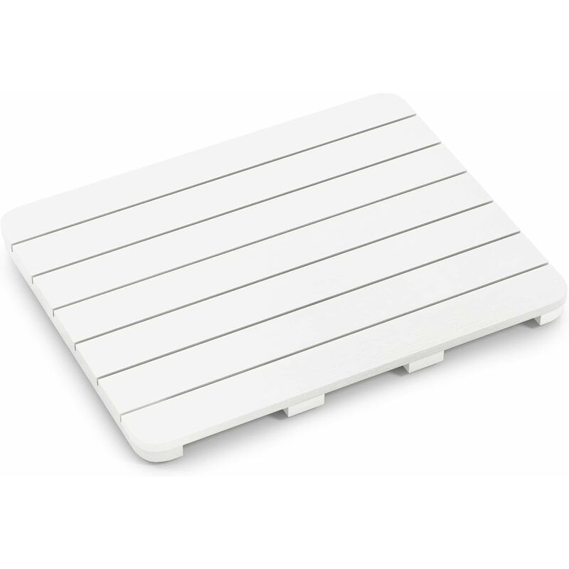 Caillebotis de Douche, Tapis de Bain en Hips Anti-moisissures et Antidérapant, pour Douche, Baignoire, Bord de Piscine, Patio, Intérieur ou Extérieur