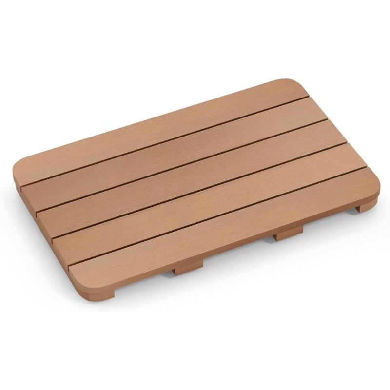 Caillebotis de Douche, Tapis de Bain en hips Anti-moisissures et Antidérapant, pour Douche, Baignoire, Bord de Piscine, Patio, Intérieur ou Extérieur