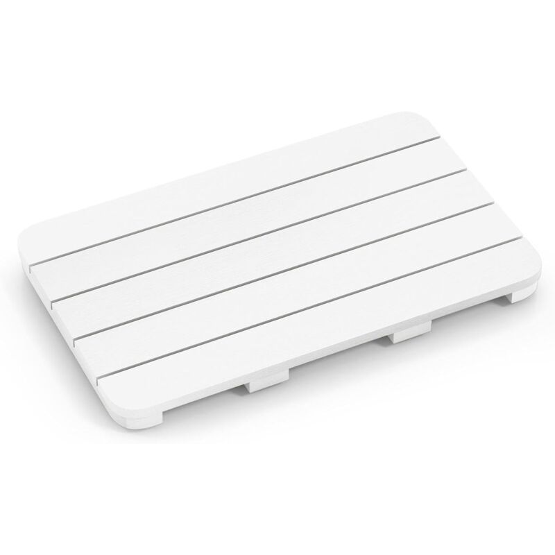 Caillebotis de Douche, Tapis de Bain en hips Anti-moisissures et Antidérapant, pour Douche, Baignoire, Bord de Piscine, Patio, Intérieur ou Extérieur