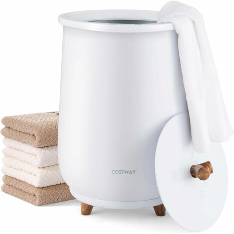 COSTWAY Calentador de Toallas Cubo 23L, Cubo de Lujo con 3 Niveles de Calentamiento, Temporizador de 20/40/60/90 Minutos, Apagado Automático, Espacio para 2 Toallas de Tamaño de 102x178 cm