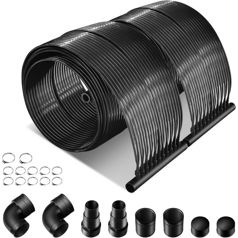 Costway - Calentador Solar De Piscina, 500 X 75 Cm, 2 Panel Solar, Calefacción Solar Para Piscinas Elevadas Y Enterradas De 21500L (500 X 75 Cm)