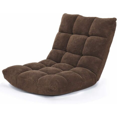 COSTWAY Canapé Paresseux Tatami Pliable Chaise de Plancher Coussin de Chaise de Lit Siège de Sol pour Maison, Bureau 105x56x15 CM