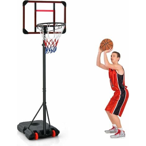Hauki Mini Canasta de Baloncesto con Red 58 x 40 cm con 3 Pelotas Ø16 cm